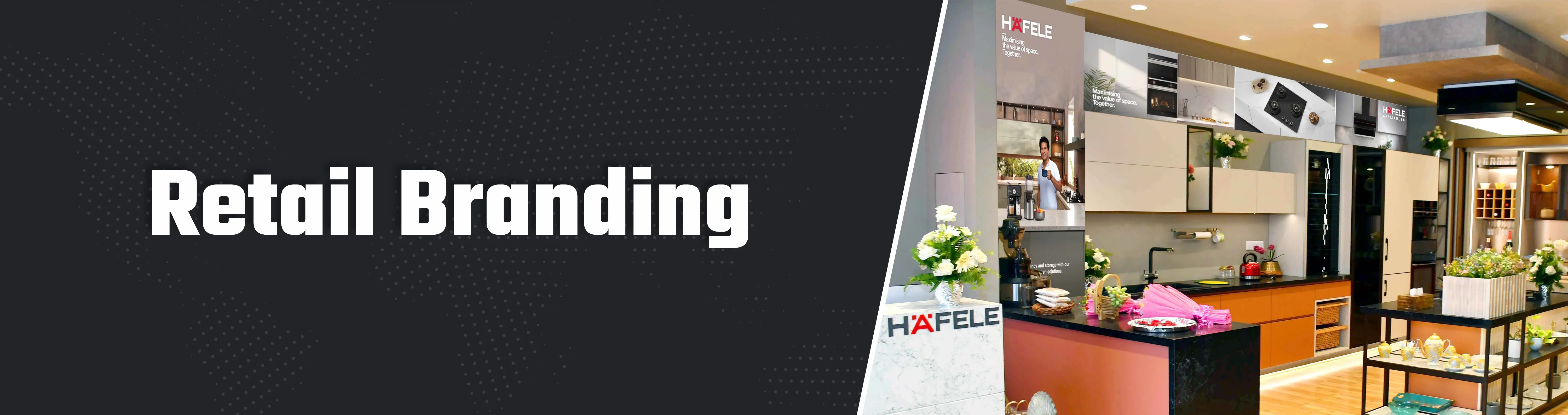 Retail branding banner by 7C'S Communication showing retail experience design